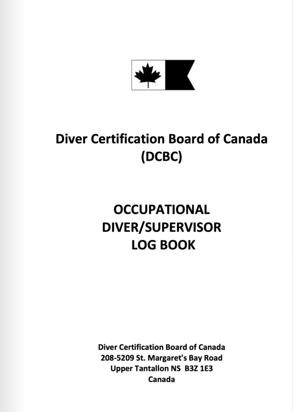 DCBC Occupational Diver/Supervisor Logbook
